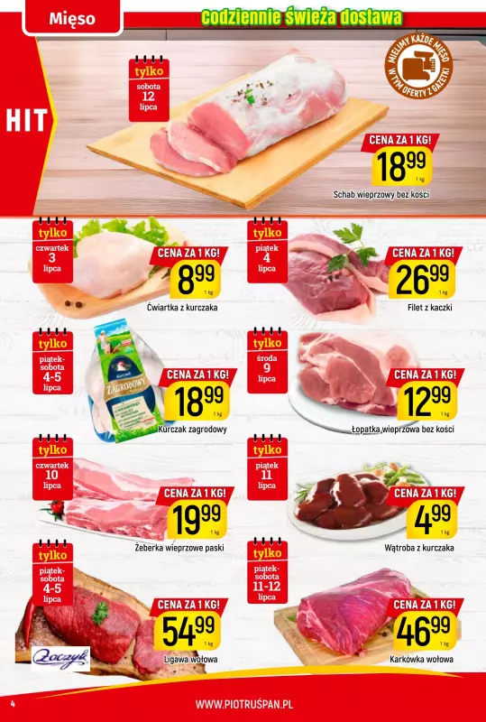 Delikatesy Piotruś Pan - gazetka promocyjna Gazetka od czwartku 03.07 do soboty 12.07 - strona 4