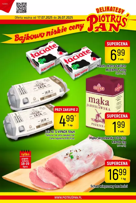 Delikatesy Piotruś Pan - gazetka promocyjna Gazetka od czwartku 17.07 do soboty 26.07