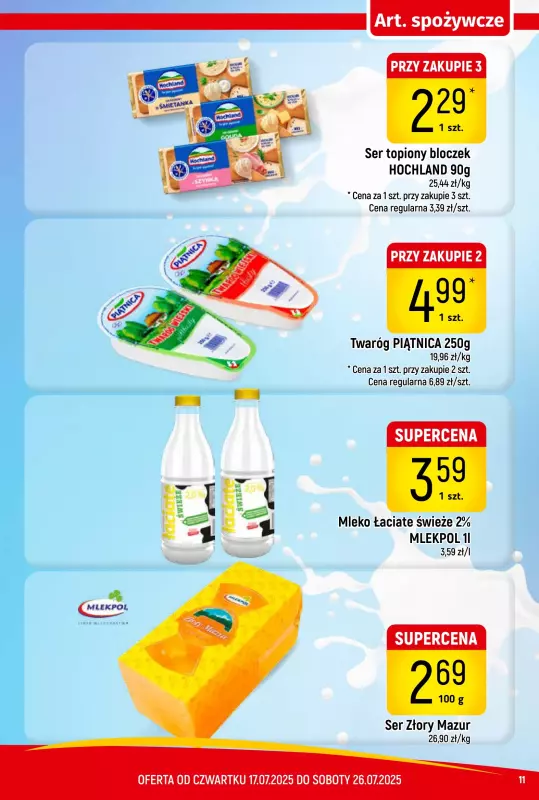 Delikatesy Piotruś Pan - gazetka promocyjna Gazetka od czwartku 17.07 do soboty 26.07 - strona 11