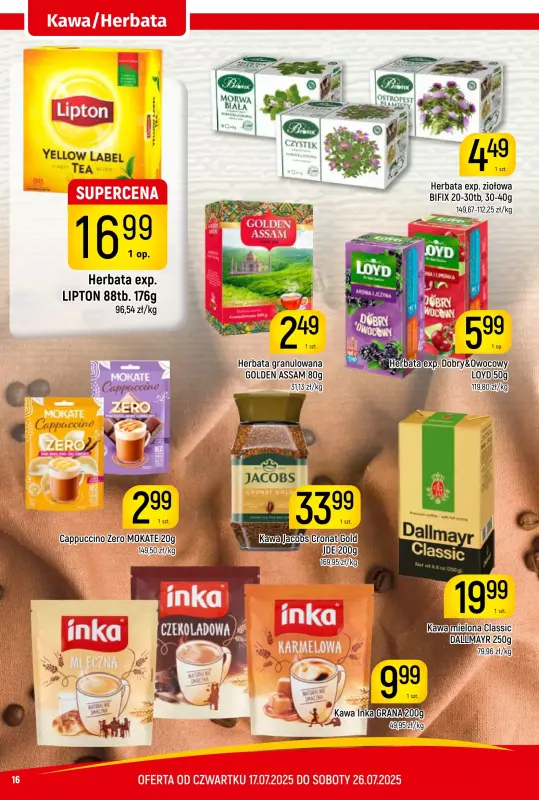 Delikatesy Piotruś Pan - gazetka promocyjna Gazetka od czwartku 17.07 do soboty 26.07 - strona 16
