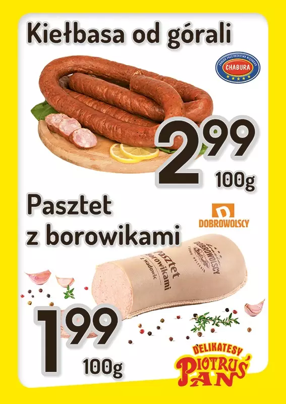 Delikatesy Piotruś Pan - gazetka promocyjna Plakaty od czwartku 24.07 do środy 30.07