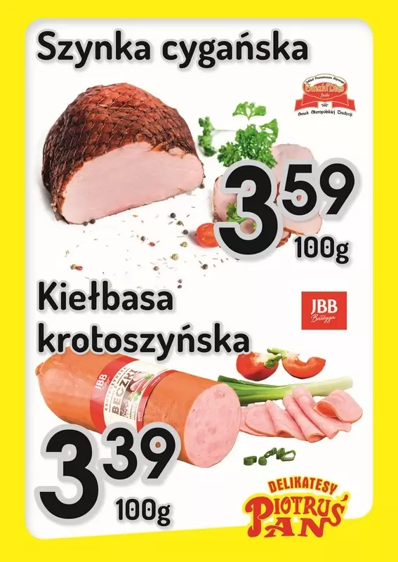Delikatesy Piotruś Pan - gazetka promocyjna Plakaty promocyjne od czwartku 07.08 do środy 13.08