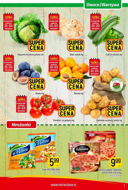 Delikatesy Piotruś Pan - gazetka promocyjna Gazetka od czwartku 14.08 do soboty 23.08 - strona 3