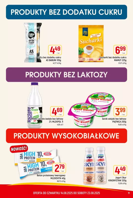 Delikatesy Piotruś Pan - gazetka promocyjna Gazetka od czwartku 14.08 do soboty 23.08 - strona 11