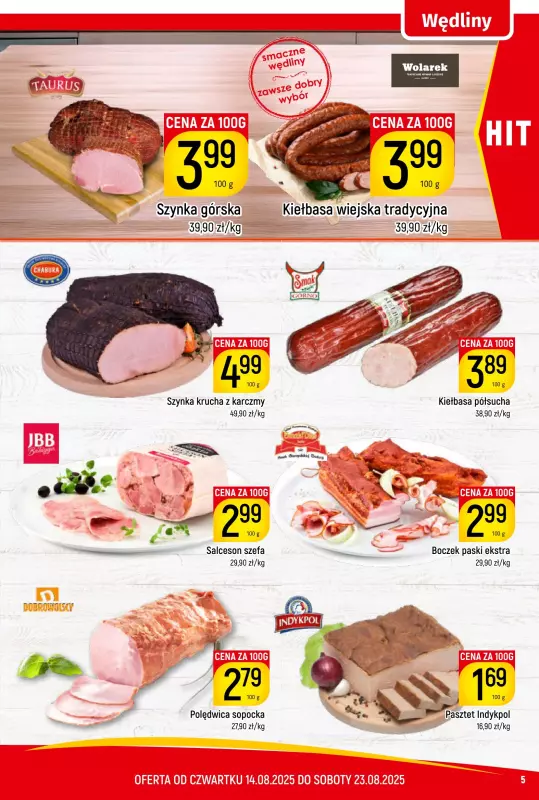 Delikatesy Piotruś Pan - gazetka promocyjna Gazetka od czwartku 14.08 do soboty 23.08 - strona 5