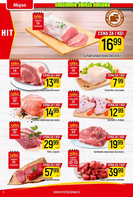 Delikatesy Piotruś Pan - gazetka promocyjna Gazetka od czwartku 14.08 do soboty 23.08 - strona 4