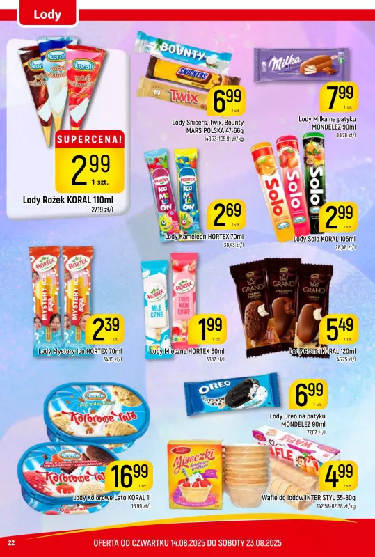 Delikatesy Piotruś Pan - gazetka promocyjna Gazetka od czwartku 14.08 do soboty 23.08 - strona 22