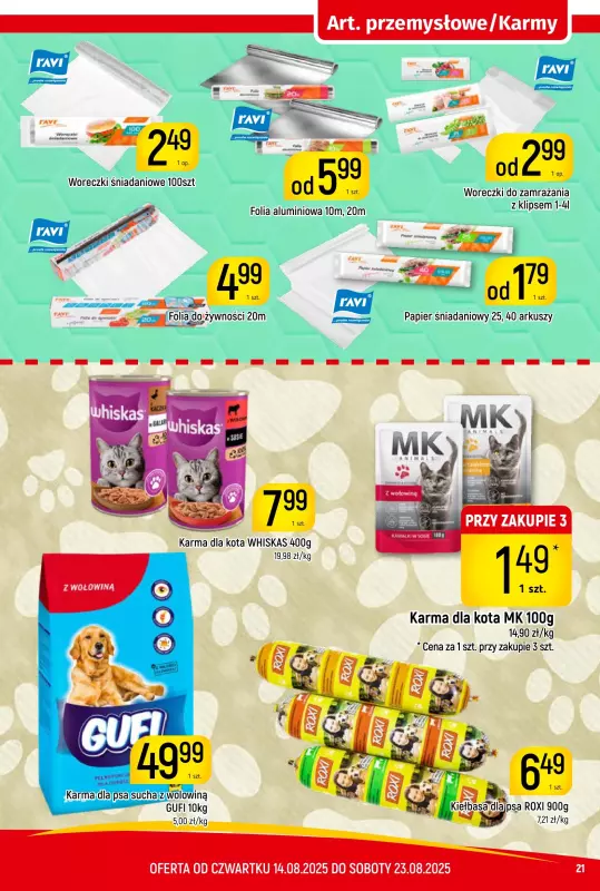 Delikatesy Piotruś Pan - gazetka promocyjna Gazetka od czwartku 14.08 do soboty 23.08 - strona 21
