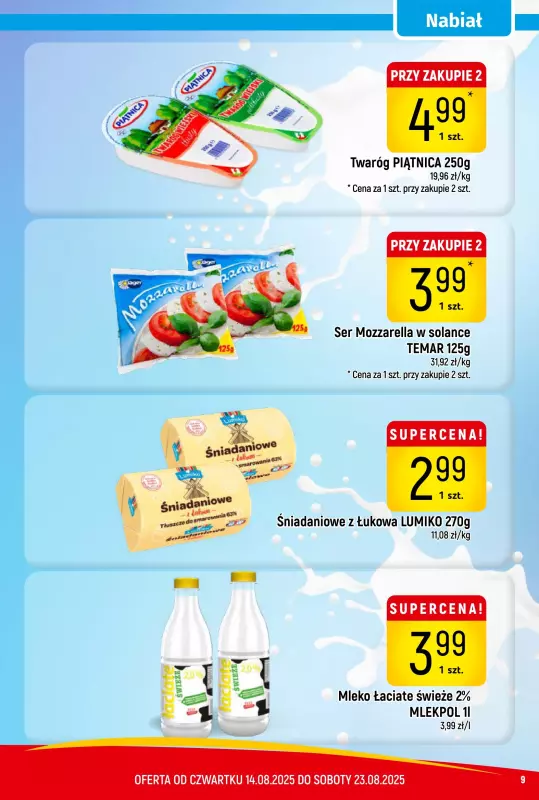 Delikatesy Piotruś Pan - gazetka promocyjna Gazetka od czwartku 14.08 do soboty 23.08 - strona 9