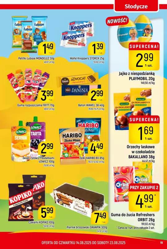 Delikatesy Piotruś Pan - gazetka promocyjna Gazetka od czwartku 14.08 do soboty 23.08 - strona 19