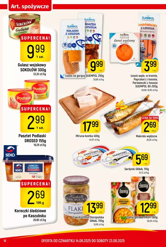 Delikatesy Piotruś Pan - gazetka promocyjna Gazetka od czwartku 14.08 do soboty 23.08 - strona 12