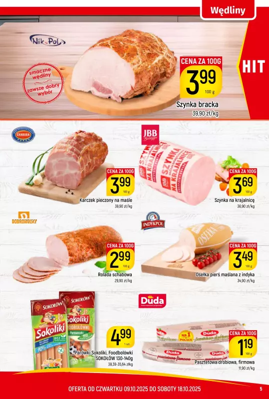 Delikatesy Piotruś Pan - gazetka promocyjna Gazetka od czwartku 09.10 do soboty 18.10 - strona 5
