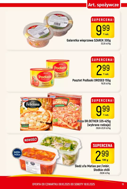 Delikatesy Piotruś Pan - gazetka promocyjna Gazetka od czwartku 09.10 do soboty 18.10 - strona 13