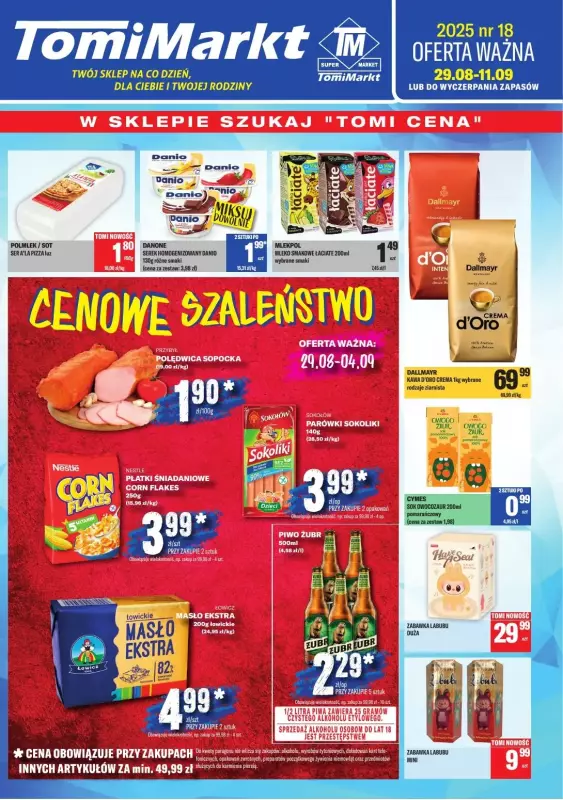 Tomi Markt - gazetka promocyjna Gazetka od piątku 29.08 do czwartku 11.09