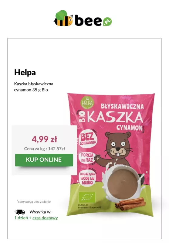 Bee.pl - gazetka promocyjna Kaszki dla dzieci w SUPER cenach!   - strona 3
