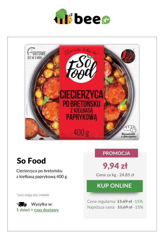Bee.pl - gazetka promocyjna Superceny na gotowe dania! od poniedziałku 05.05 do niedzieli 11.05 - strona 6