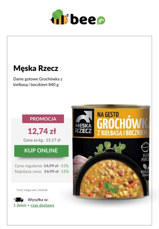 Bee.pl - gazetka promocyjna Superceny na gotowe dania! od poniedziałku 05.05 do niedzieli 11.05 - strona 8