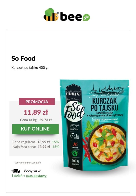 Bee.pl - gazetka promocyjna Superceny na gotowe dania! od poniedziałku 05.05 do niedzieli 11.05 - strona 4