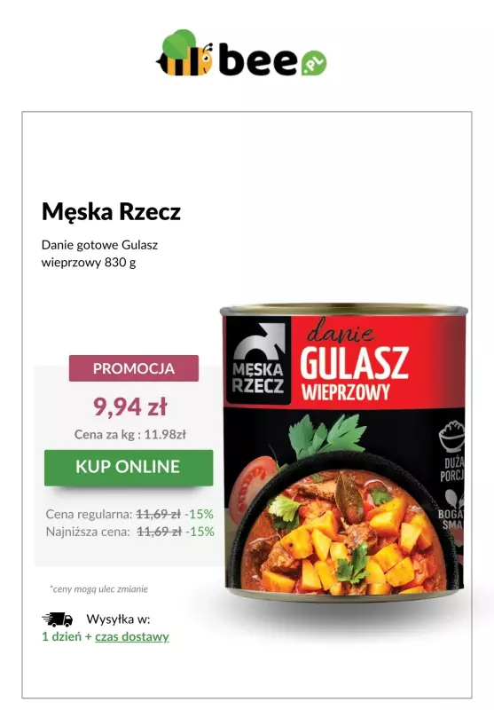 Bee.pl - gazetka promocyjna Superceny na gotowe dania! od poniedziałku 05.05 do niedzieli 11.05 - strona 7