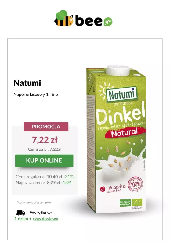 Bee.pl - gazetka promocyjna Zdrowe produkty w HITOWYCH cenach! od wtorku 17.06 do wtorku 24.06 - strona 8