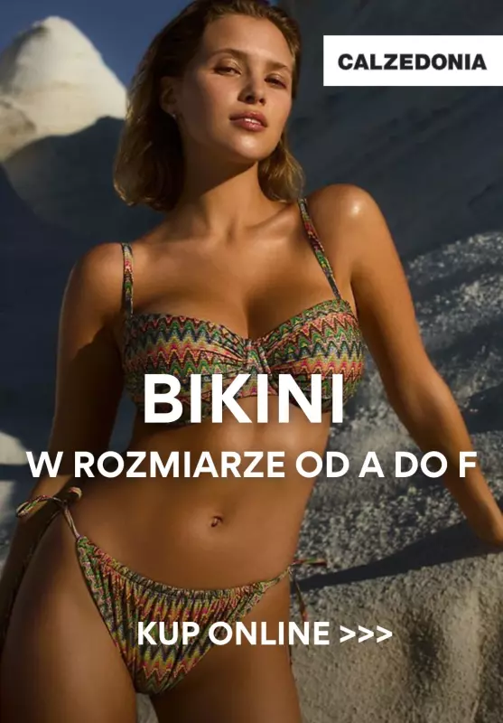 Calzedonia - gazetka promocyjna Bikini w rozmiarze od A do F  
