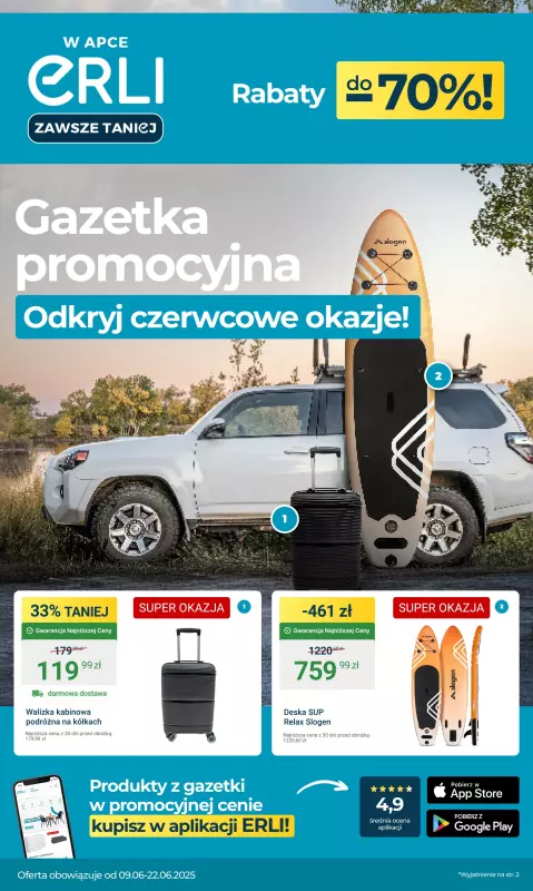 Erli - gazetka promocyjna Gazetka od poniedziałku 09.06 do niedzieli 22.06