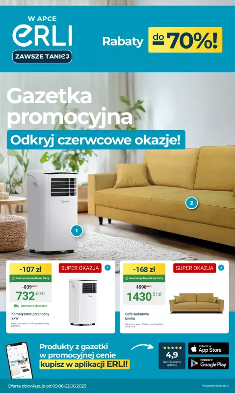 Erli - gazetka promocyjna Gazetka od środy 18.06 do niedzieli 22.06