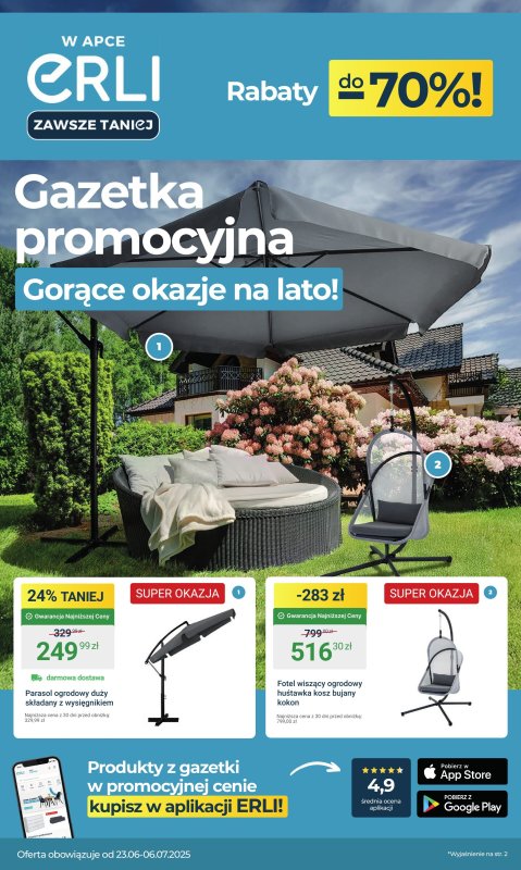 Erli - gazetka promocyjna Gazetka od środy 25.06 do niedzieli 06.07