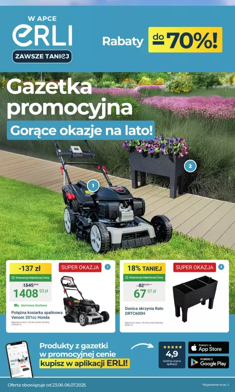 Erli - gazetka promocyjna Gazetka od piątku 27.06 do niedzieli 06.07
