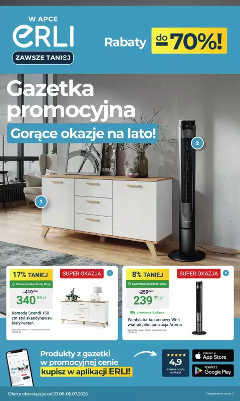 Erli - gazetka promocyjna Gazetka od wtorku 01.07 do niedzieli 06.07