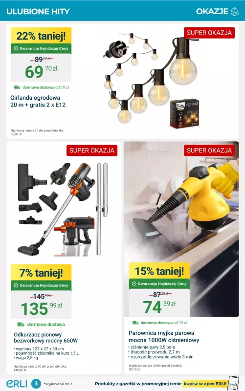 Erli - gazetka promocyjna Gazetka od poniedziałku 07.07 do niedzieli 20.07 - strona 3