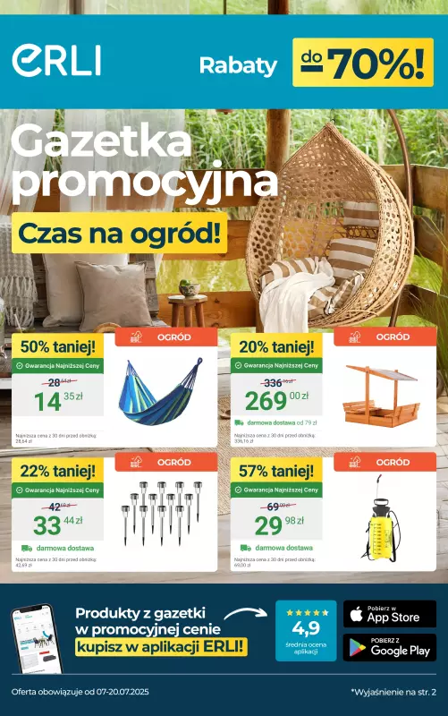 Erli - gazetka promocyjna Gazetka od środy 09.07 do niedzieli 20.07