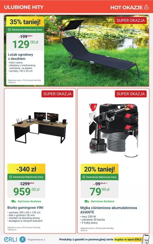 Erli - gazetka promocyjna Letnie HITY z Gwarancją Najniższej Ceny! od poniedziałku 21.07 do niedzieli 03.08 - strona 3
