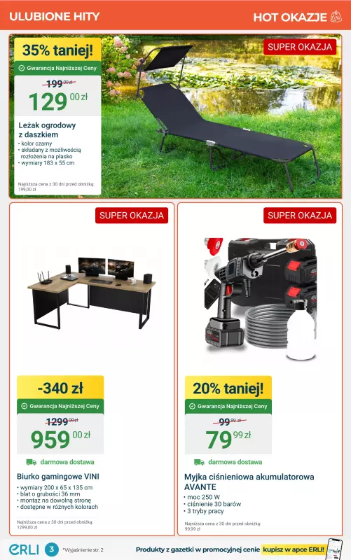 Erli - gazetka promocyjna Letnie HITY z Gwarancją Najniższej Ceny! od poniedziałku 21.07 do niedzieli 03.08 - strona 3