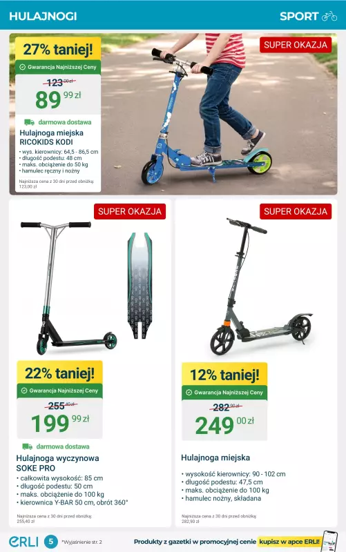 Erli - gazetka promocyjna ERLI – Sportowe hity na lato! od środy 23.07 do niedzieli 03.08 - strona 5