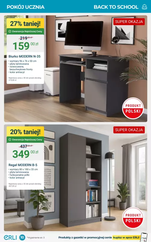 Erli - gazetka promocyjna Back to school – wyprawka i pokój ucznia! od poniedziałku 18.08 do niedzieli 31.08 - strona 10