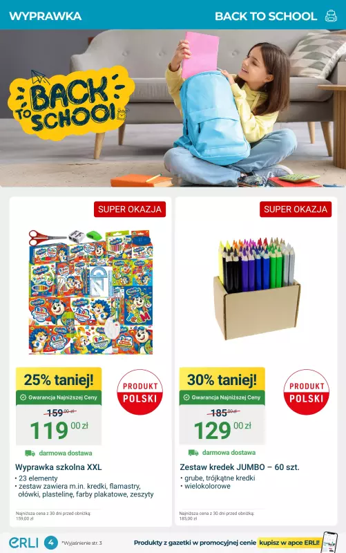 Erli - gazetka promocyjna Back to school – wyprawka i pokój ucznia! od poniedziałku 18.08 do niedzieli 31.08 - strona 4