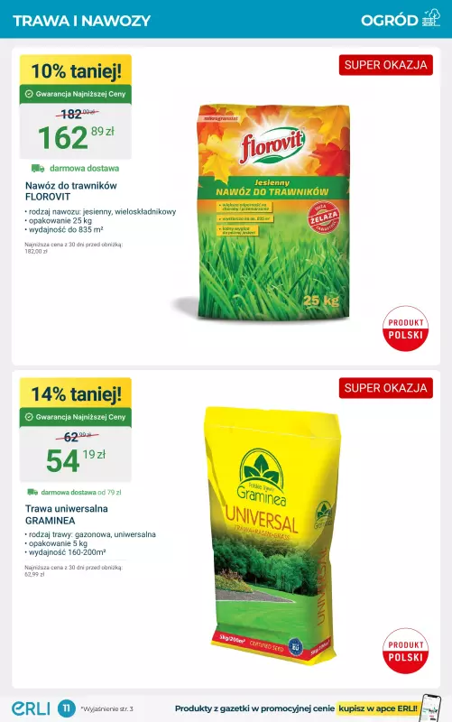 Erli - gazetka promocyjna ERLI - TOP okazje do ogrodu! od wtorku 19.08 do niedzieli 31.08 - strona 11