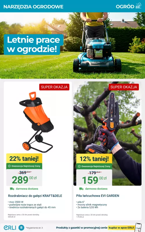Erli - gazetka promocyjna ERLI - TOP okazje do ogrodu! od wtorku 19.08 do niedzieli 31.08 - strona 8