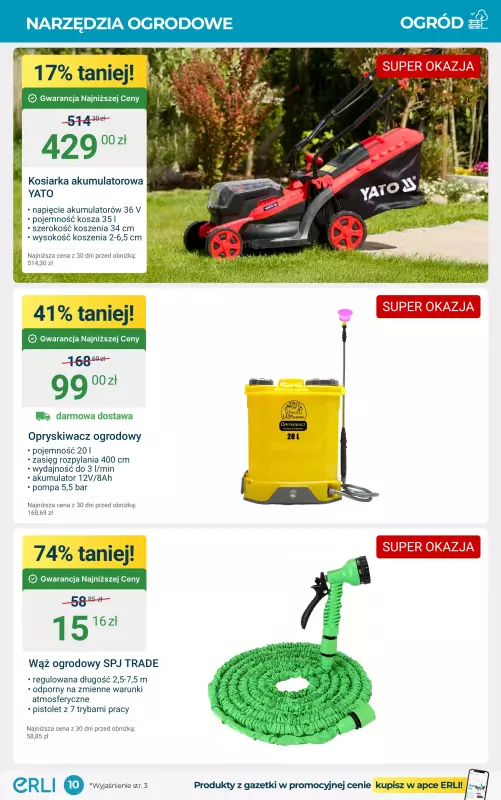 Erli - gazetka promocyjna ERLI - TOP okazje do ogrodu! od wtorku 19.08 do niedzieli 31.08 - strona 10