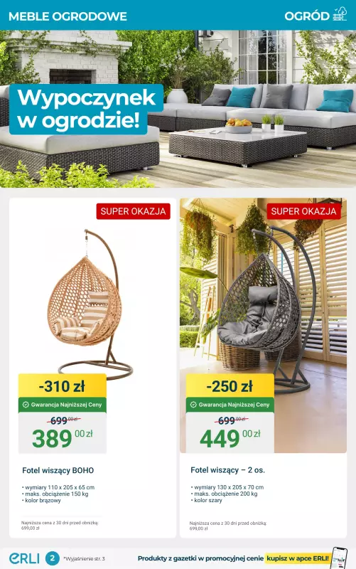 Erli - gazetka promocyjna ERLI - TOP okazje do ogrodu! od wtorku 19.08 do niedzieli 31.08 - strona 2