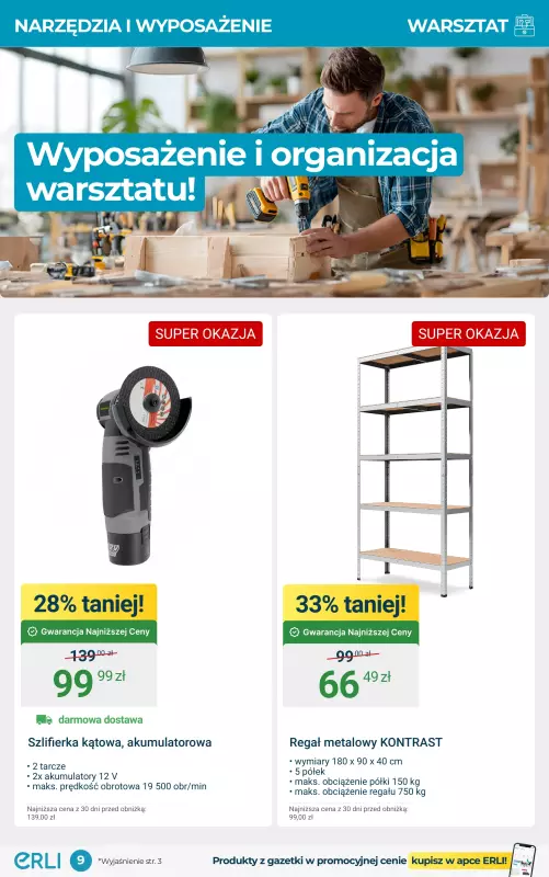 Erli - gazetka promocyjna Sport, turystyka i warsztat – najlepsze hity! od poniedziałku 25.08 do niedzieli 31.08 - strona 9