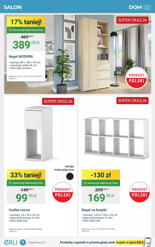 Erli - gazetka promocyjna Meble i AGD w supercenach! od poniedziałku 01.09 do niedzieli 14.09 - strona 7