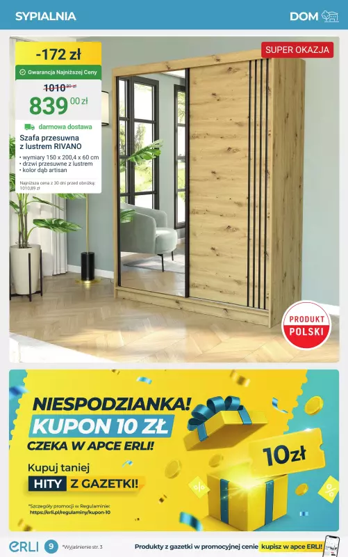 Erli - gazetka promocyjna Meble i AGD w supercenach! od poniedziałku 01.09 do niedzieli 14.09 - strona 9