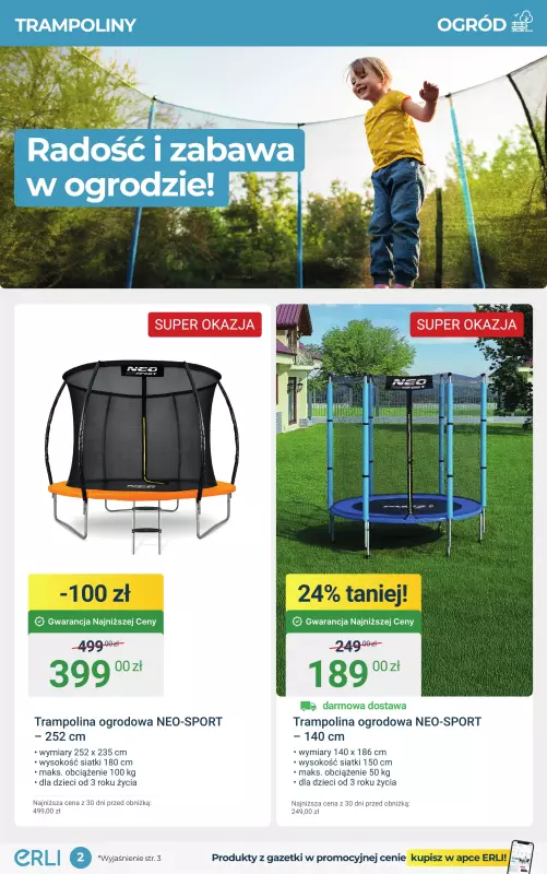 Erli - gazetka promocyjna Hity cenowe – ogród i narzędzia! od poniedziałku 01.09 do niedzieli 14.09 - strona 2