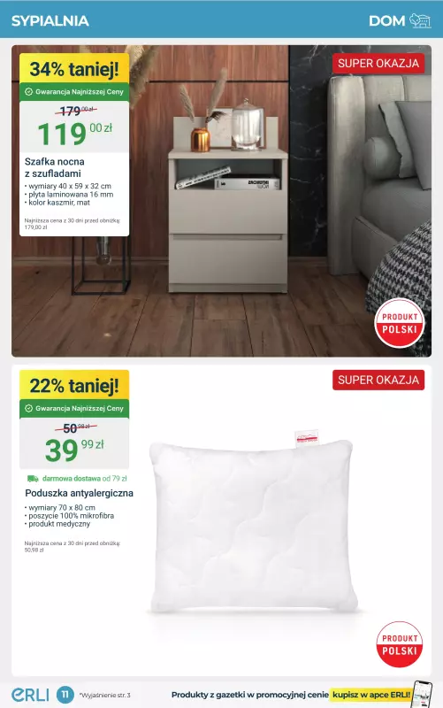 Erli - gazetka promocyjna Meble, które robią klimat – HITY cenowe! od środy 17.09 do niedzieli 28.09 - strona 11