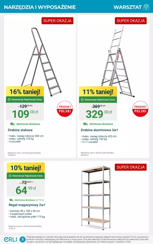 Erli - gazetka promocyjna Hity cenowe – narzędzia, warsztat i ogród!   - strona 3