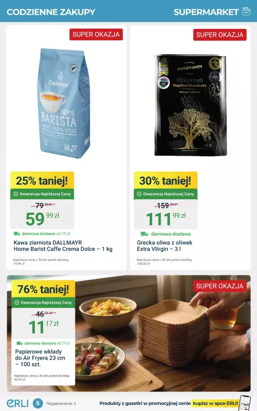 Erli - gazetka promocyjna SUPER OKAZJE na ulubione produkty! od poniedziałku 13.10 do niedzieli 26.10 - strona 5