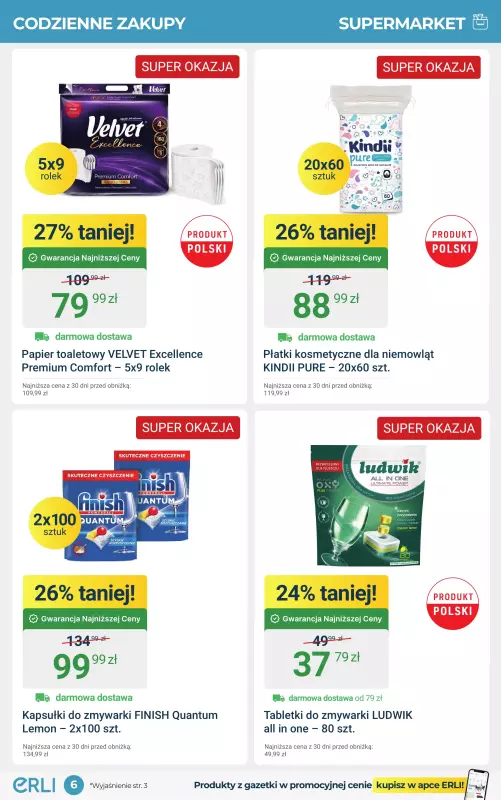 Erli - gazetka promocyjna SUPER OKAZJE na ulubione produkty! od poniedziałku 13.10 do niedzieli 26.10 - strona 6