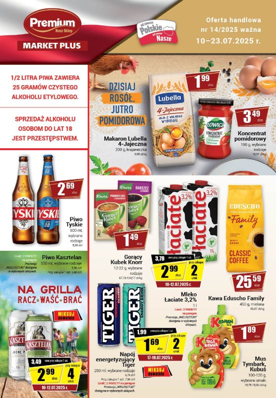 Premium - gazetka promocyjna Gazetka Premium Market Plus od czwartku 10.07 do środy 23.07